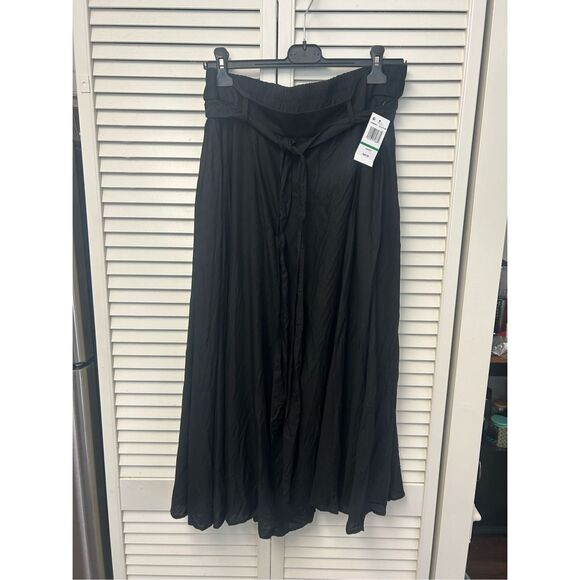 Sam and Jess NWT Black A-Line Rayon Belted Skirt, Sz Large, MSRP $69 - Picture 8 of 8